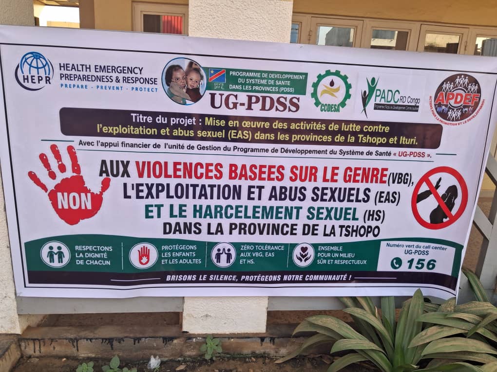 Prévention et réponse aux violences basées sur le genre dans les provinces de l’Ituri et de la Tshopo